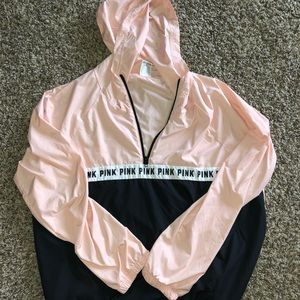 Pink light rain jacket